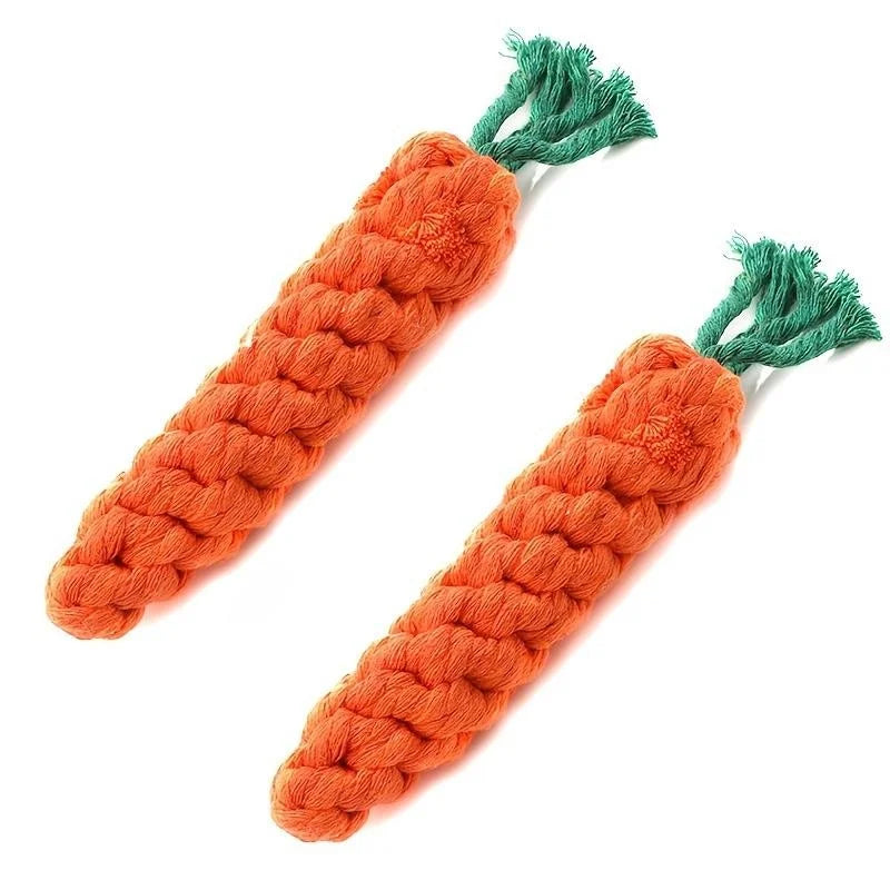 1pc Pet Knot Toy for Dog and Cat Carrot Shape Dog Chew Toys Cotton Rope Toys for Indoor Dogs Cat Toys Dog Accessories