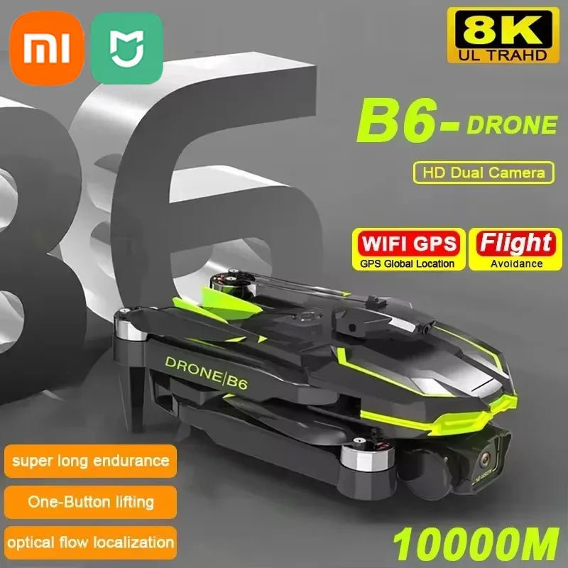 Top B6 Race Drone 5G 8K Dual Professional Aerial Photography HD Dual-Camera WIFI FPV Four-Axis Rc Quadcopter Toy UAV