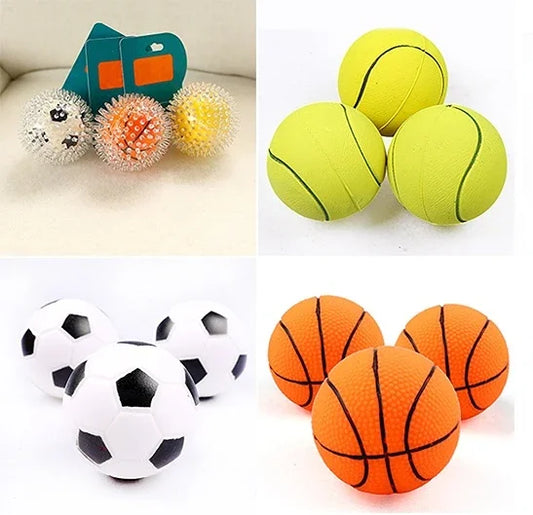 1pcs Diameter 6cm Squeaky Pet Dog Ball Toys for Small Dogs Rubber Chew Puppy Toy Dog Stuff Dogs Toys Pets Brinquedo Cachorro