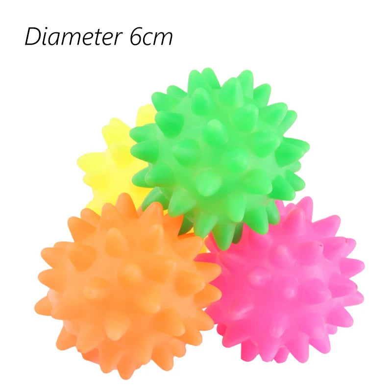 1pcs Diameter 6cm Squeaky Pet Dog Ball Toys for Small Dogs Rubber Chew Puppy Toy Dog Stuff Dogs Toys Pets Brinquedo Cachorro