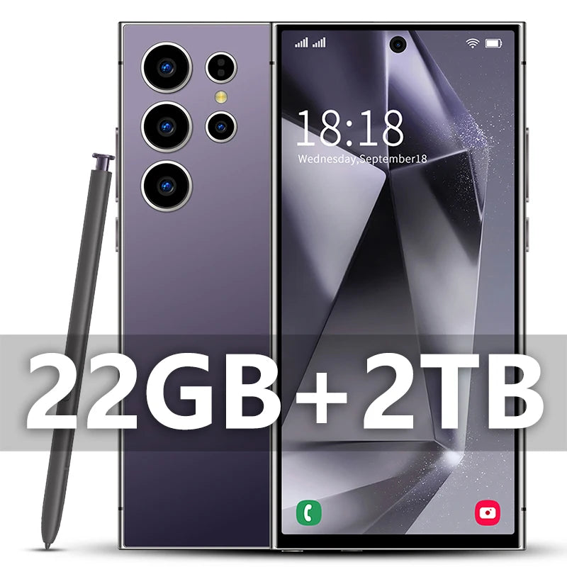 2024 New S24 Ultra Smartphone Original 7.3 Inch Celulares Android Moblie Phones Unlocked 5G Dual Sim Global Version CellPhones