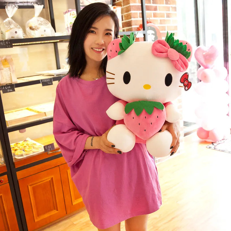 22-45cm Kawaii Hello Kitty Plush Toys Anime Kawaii Pillow Doll Stuffed Animal Children Plushies Decoration Peluche Birthday Gift