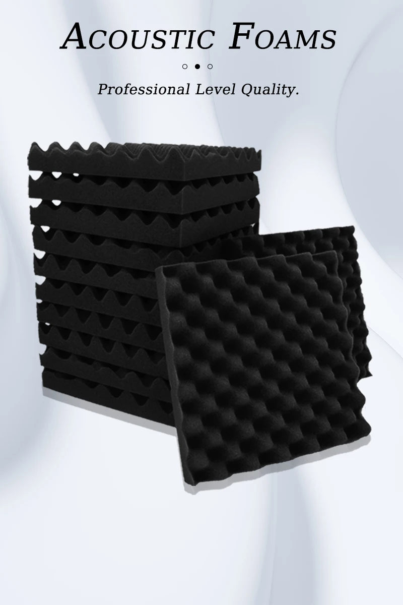 TOUO Acoustic Foam 6/12/24/48Pc Acoustic Sponge Sound Insulation Sound-absorbing Soundproof Foam Panels Ceiling Acoustic Esponja