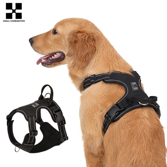 Personalized Dog Harness No Pull Reflective Padded Pet Dog Chest Harness Adjustable for small medium large Dogs Outdoor Walking